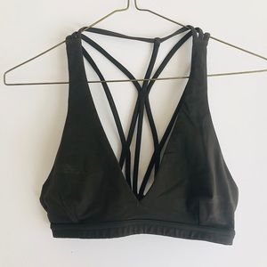 Lululemon Army Green Triangle Sports Bra